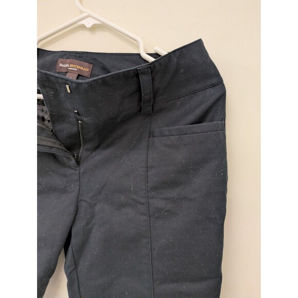 Dana Buchman Black Stretch Straight Leg Dress Pants Women's Size 4 Mid Rise - Picture 4 of 9